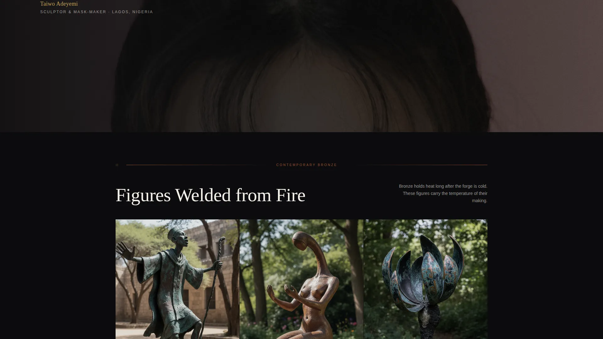 African Art Gallery Landing Page Template