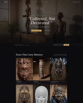 African Art Gallery Landing Page Template