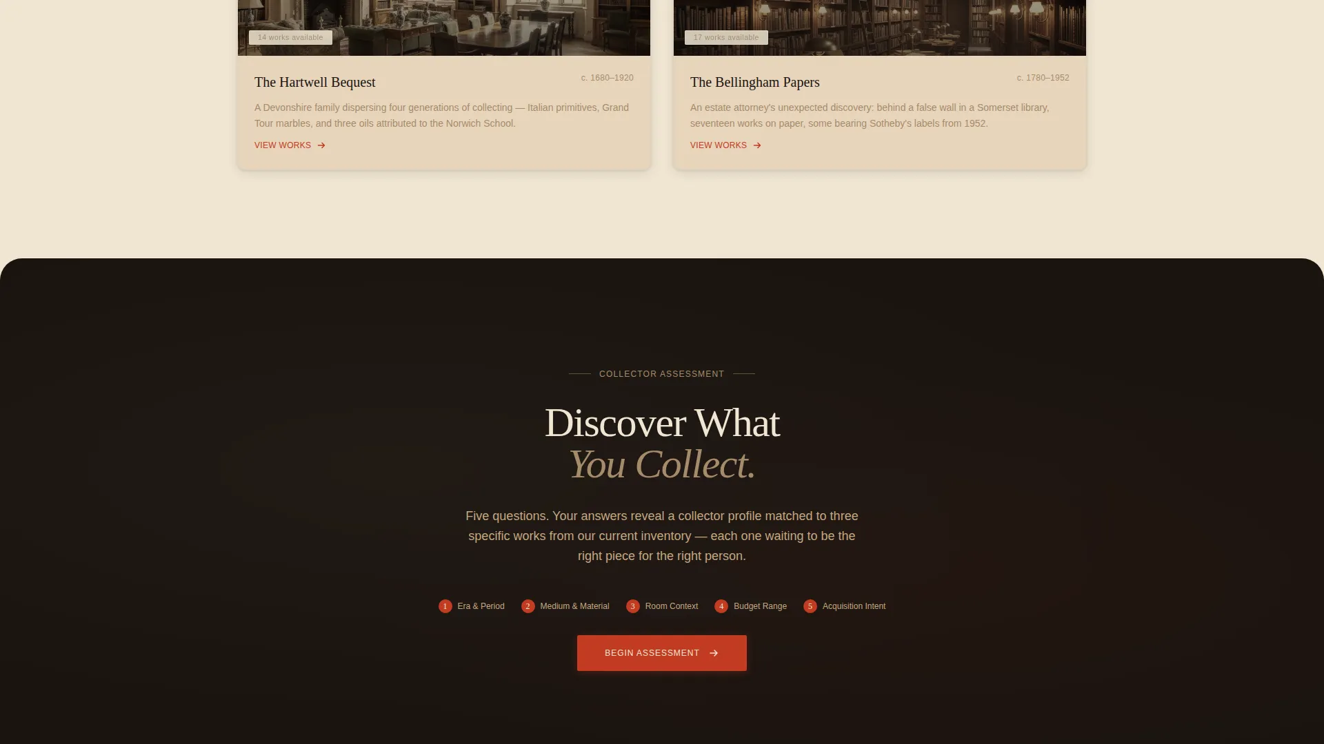 Antique Art Dealer Landing Page Template