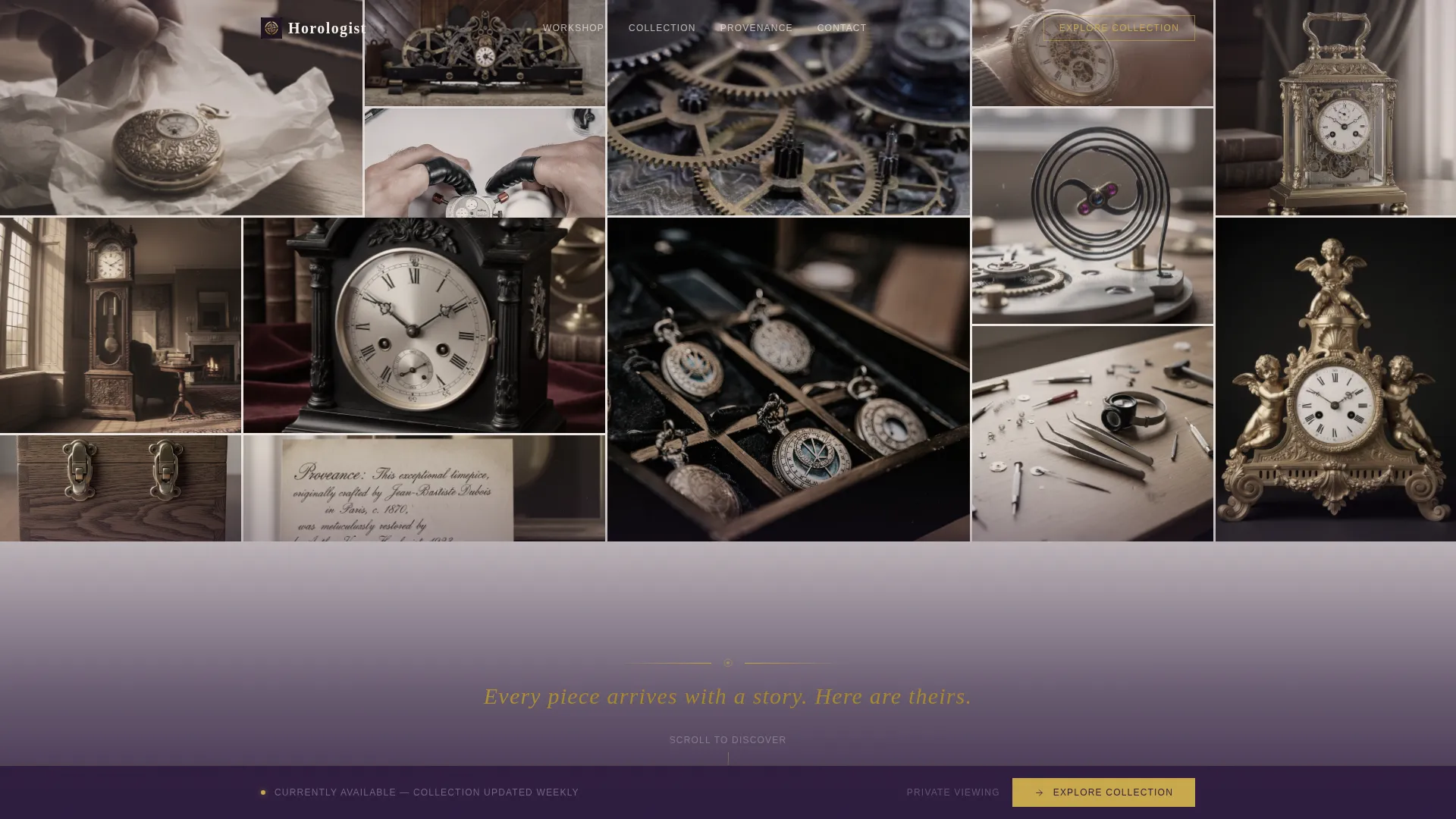 Antique Clock Landing Page Template