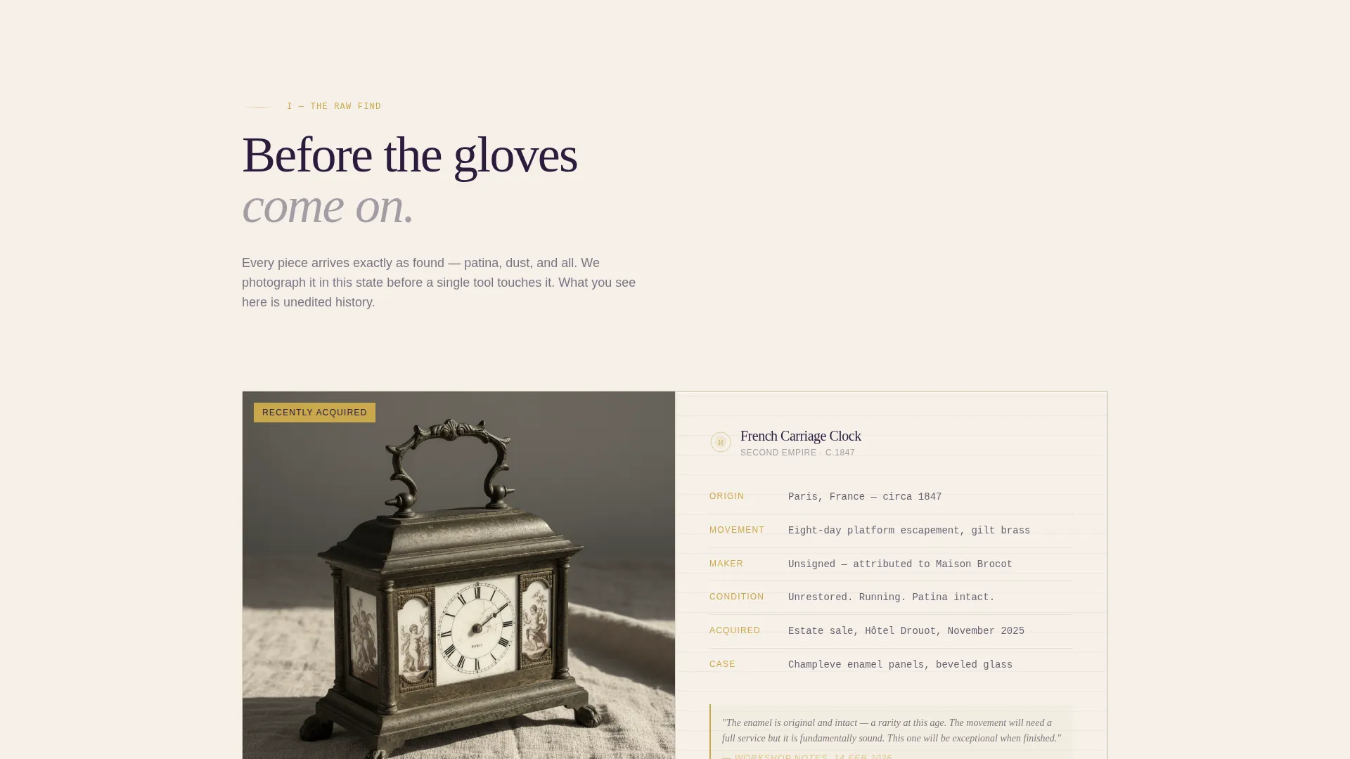 Antique Clock Landing Page Template