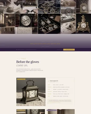 Antique Clock Landing Page Template