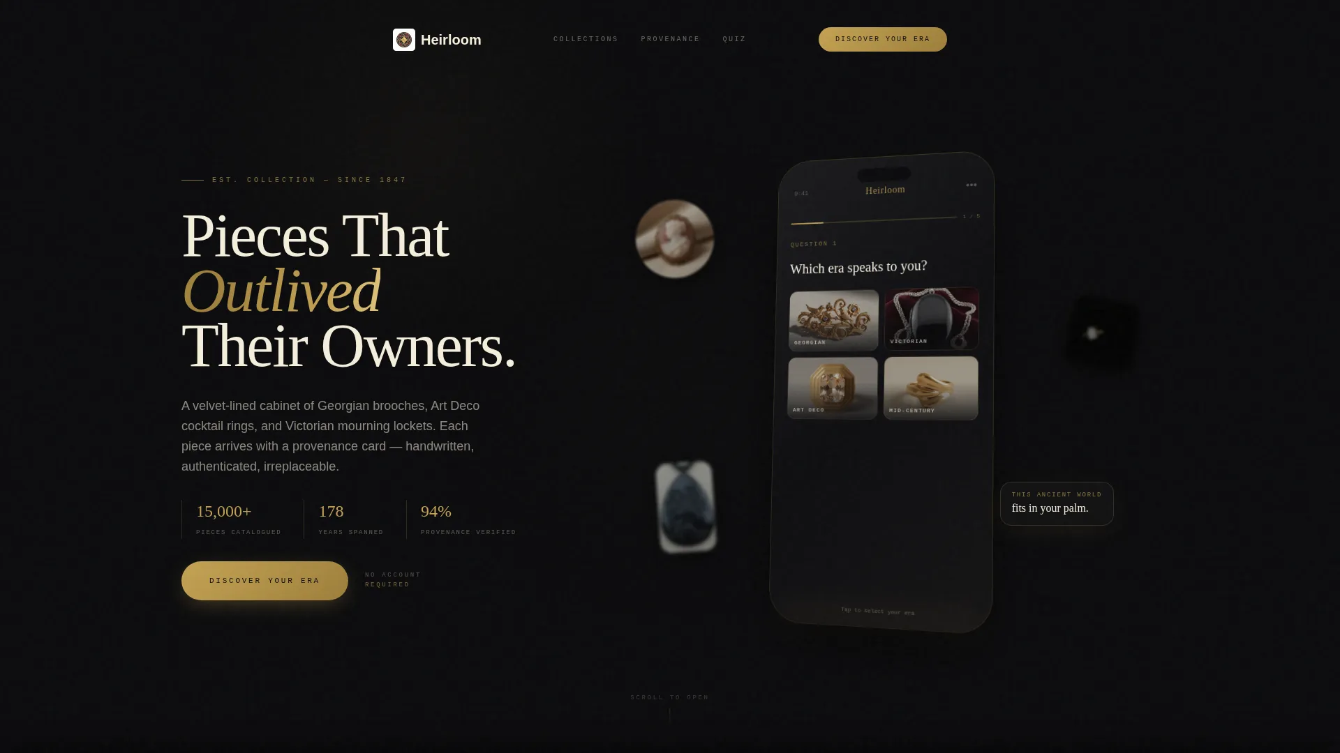Antique Jewelry Landing Page Template