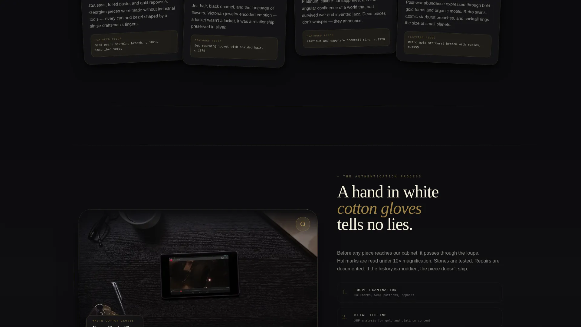 Antique Jewelry Landing Page Template