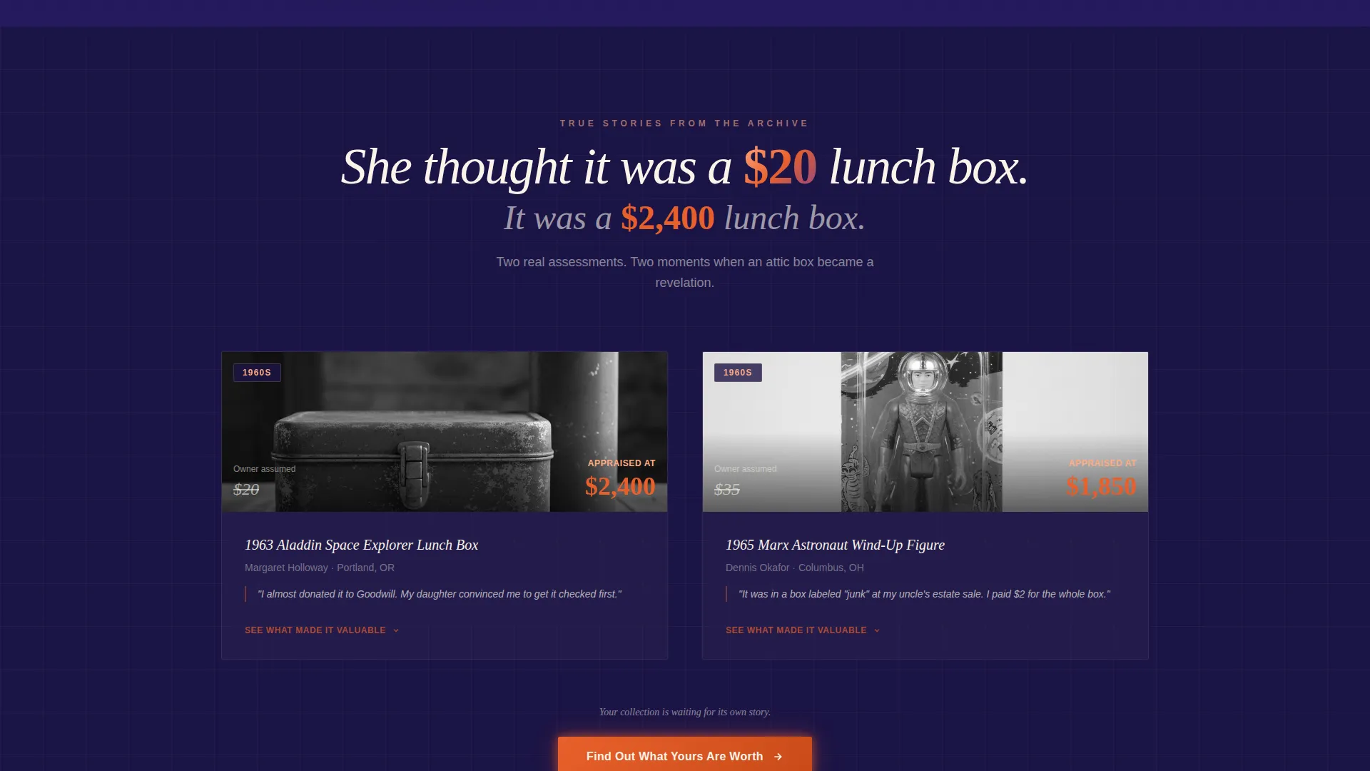 Antique Toy Collectibles Landing Page Template