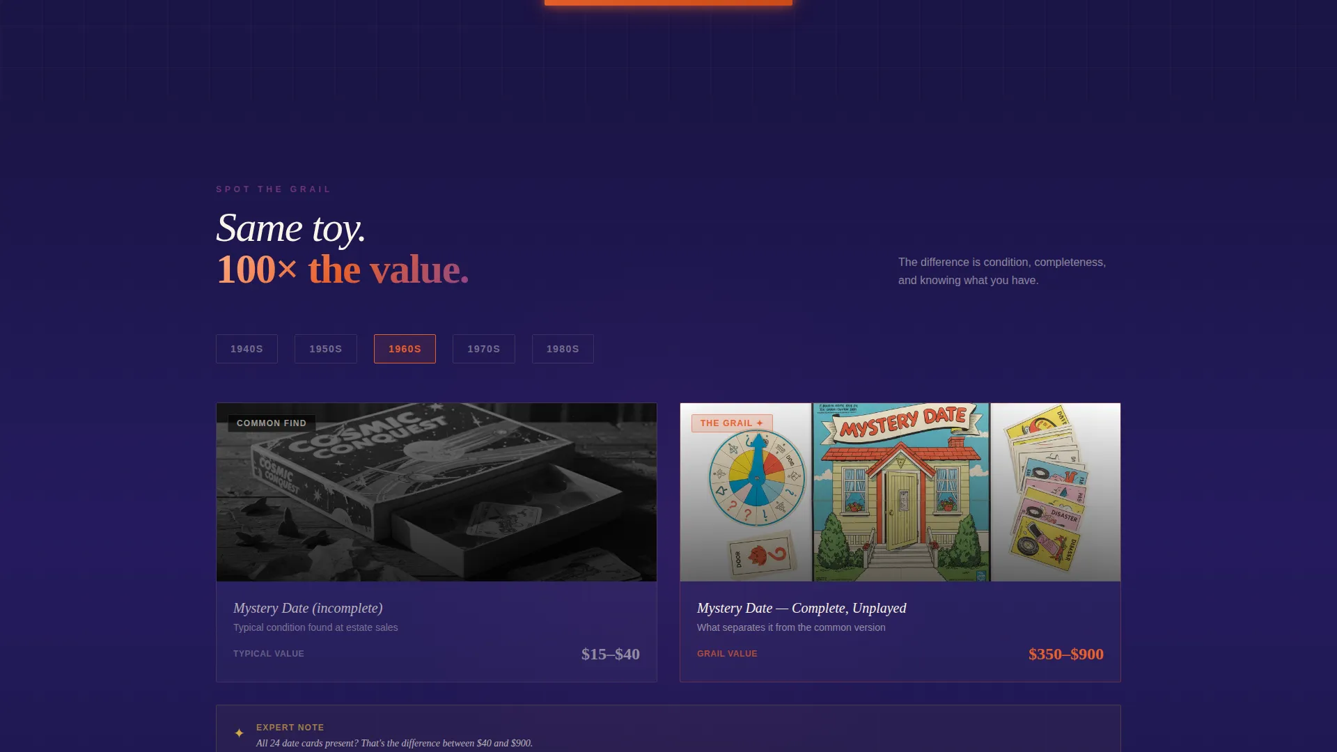 Antique Toy Collectibles Landing Page Template