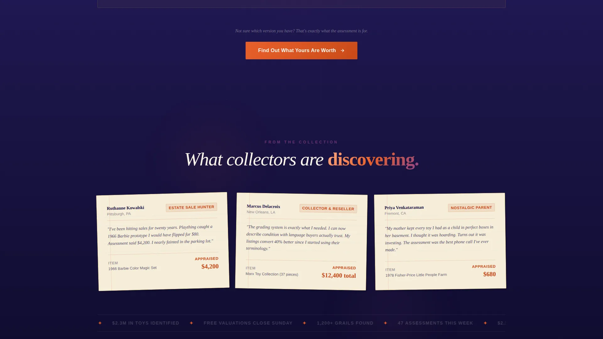 Antique Toy Collectibles Landing Page Template