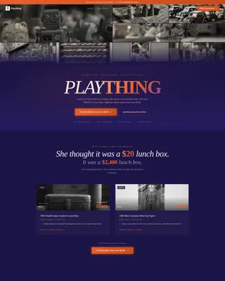 Antique Toy Collectibles Landing Page Template