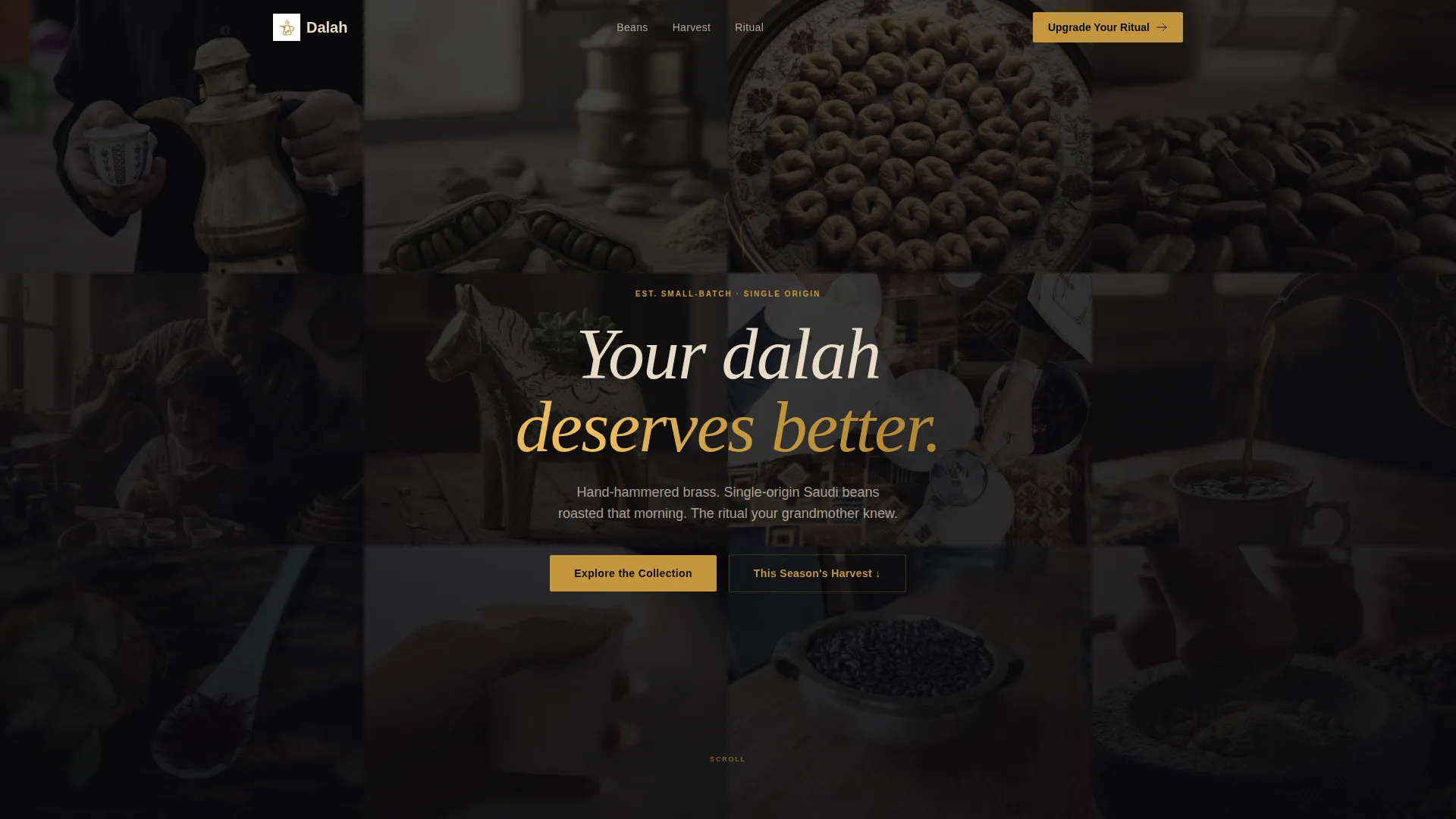 Ceremonial Arabic Coffee Landing Page Template