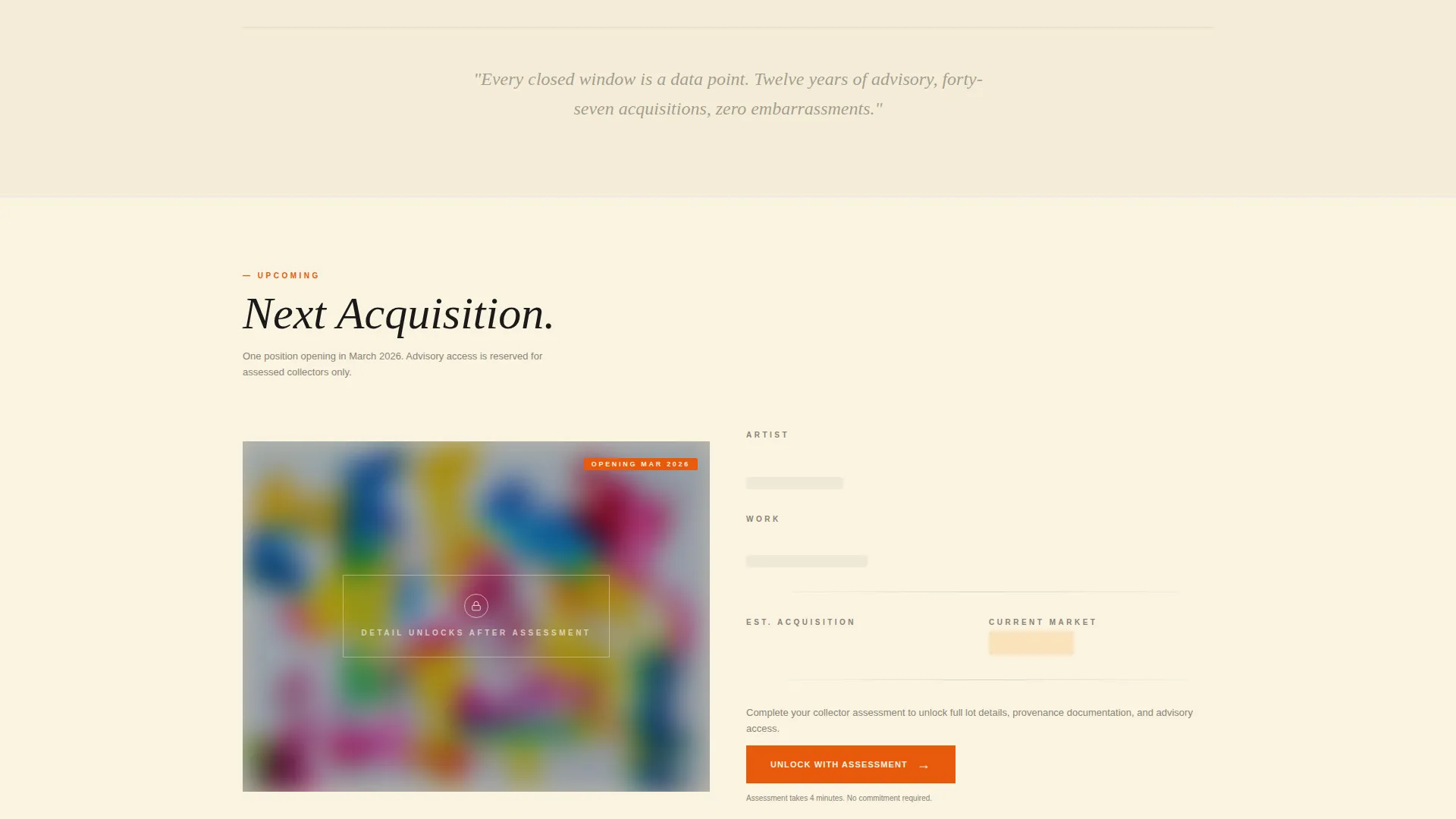 Art Advisory & Brokerage Landing Page Template