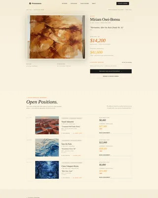 Art Advisory & Brokerage Landing Page Template