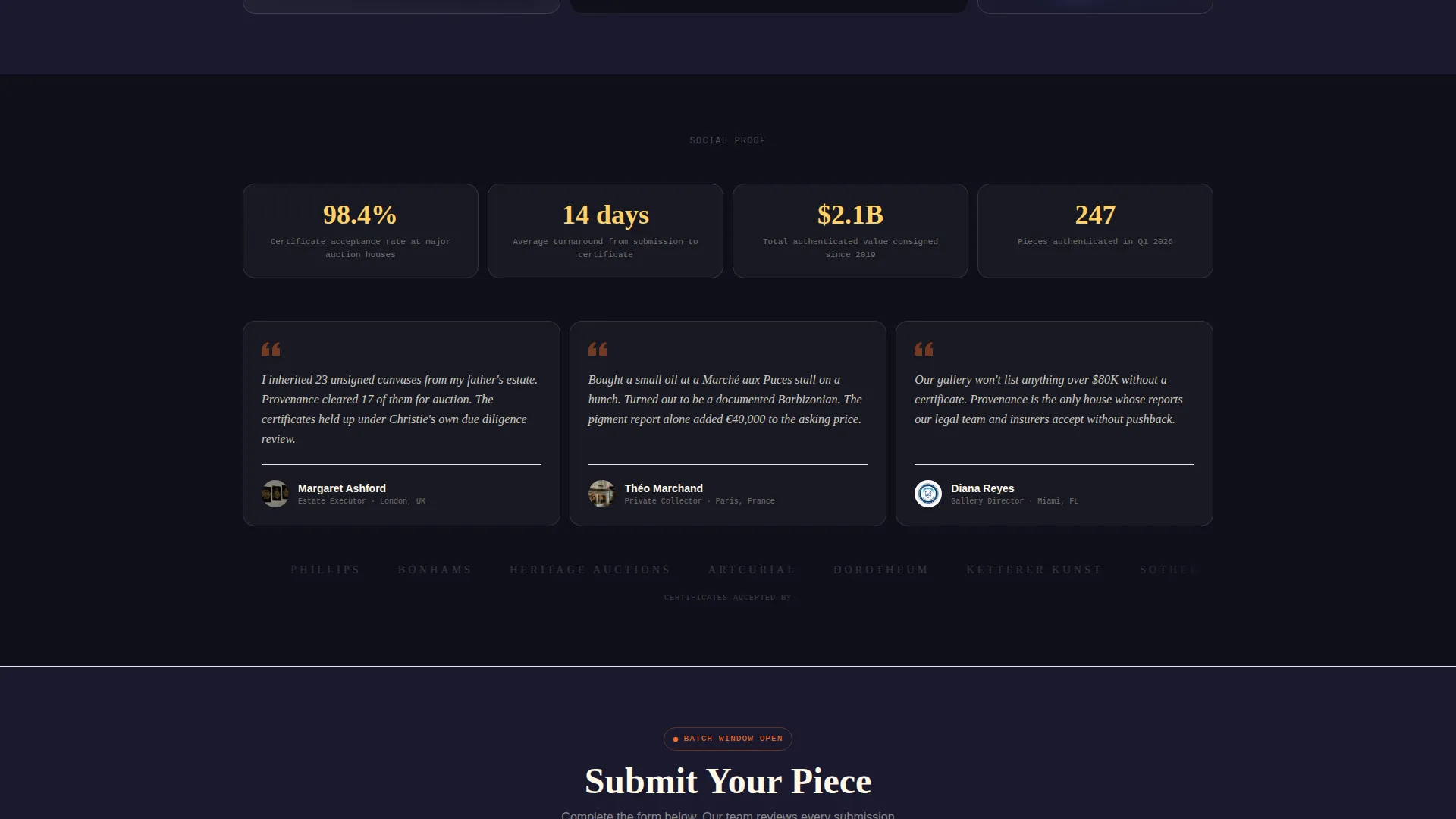 Forensic Art Authentication Landing Page Template