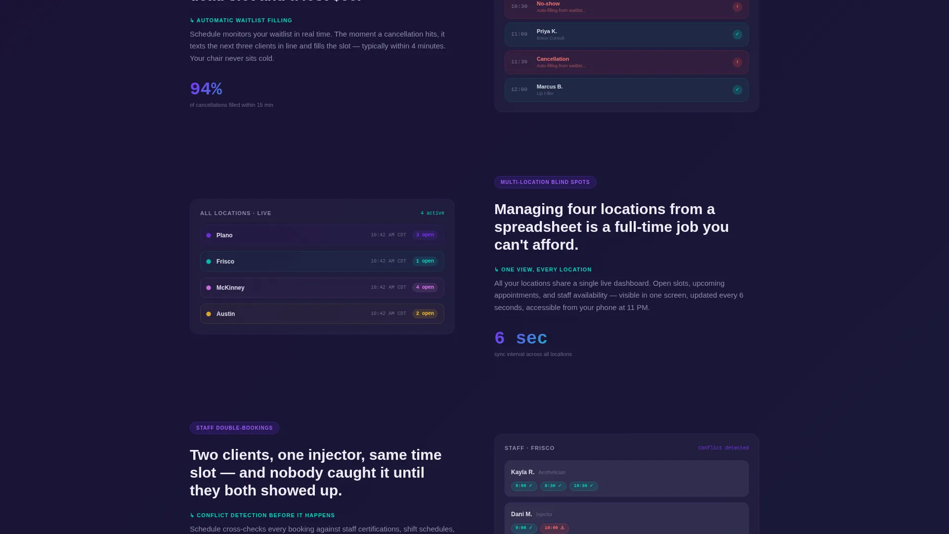 Franchise Appointment Scheduling Landing Page