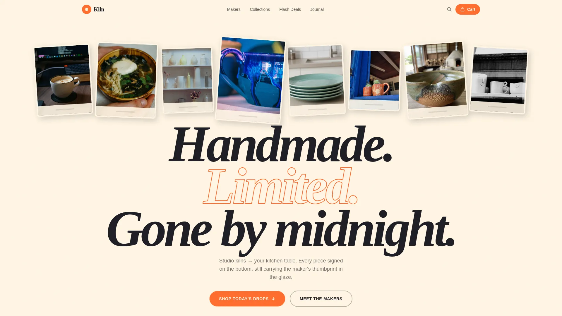 Handcrafted Ceramics Marketplace Landing Page Template