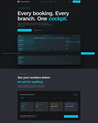 Booking Landing Page Template for Franchise Ops
