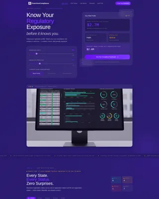 Franchise Compliance Management Landing Page Template