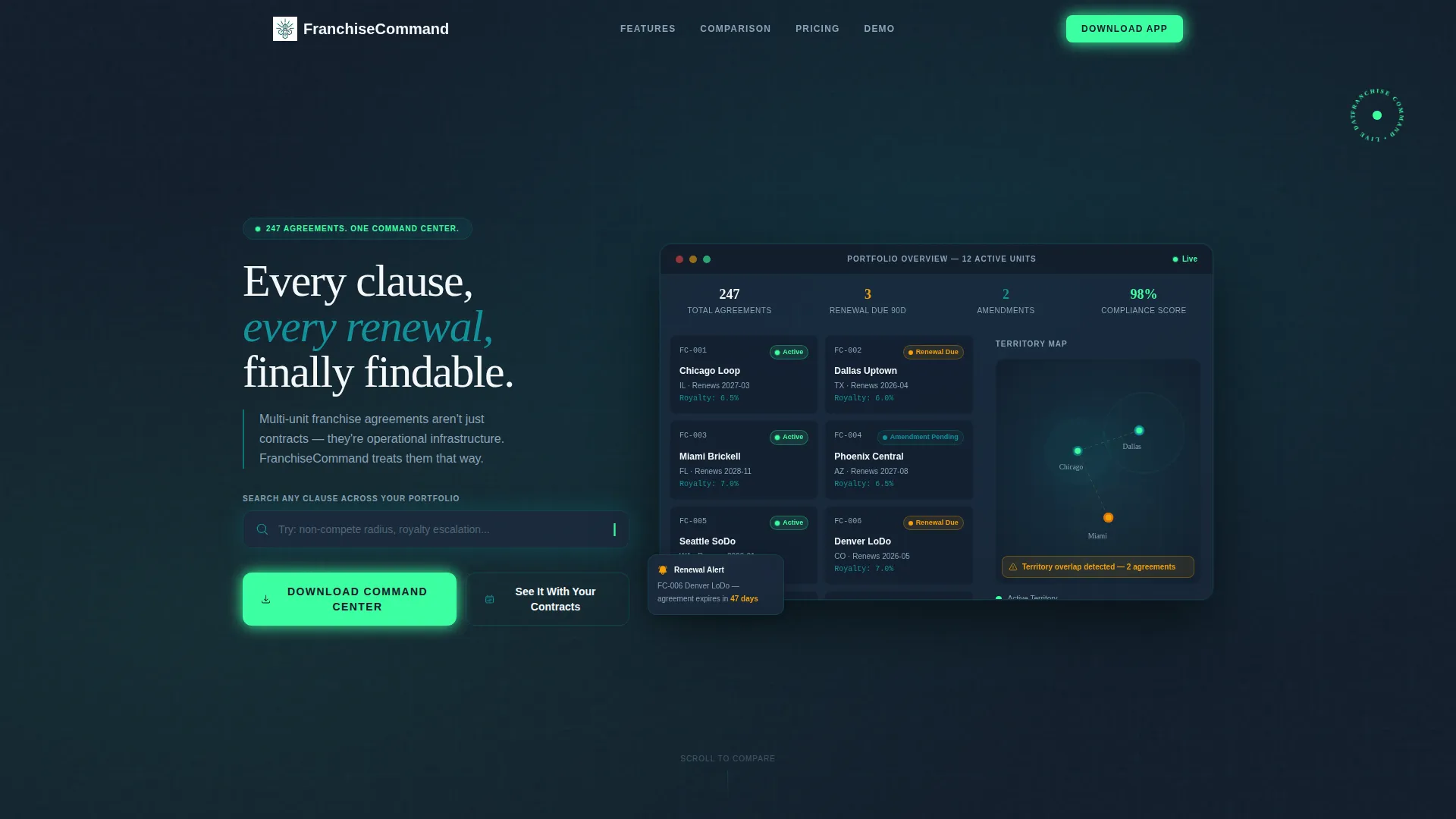 Contract Management Landing Page Template