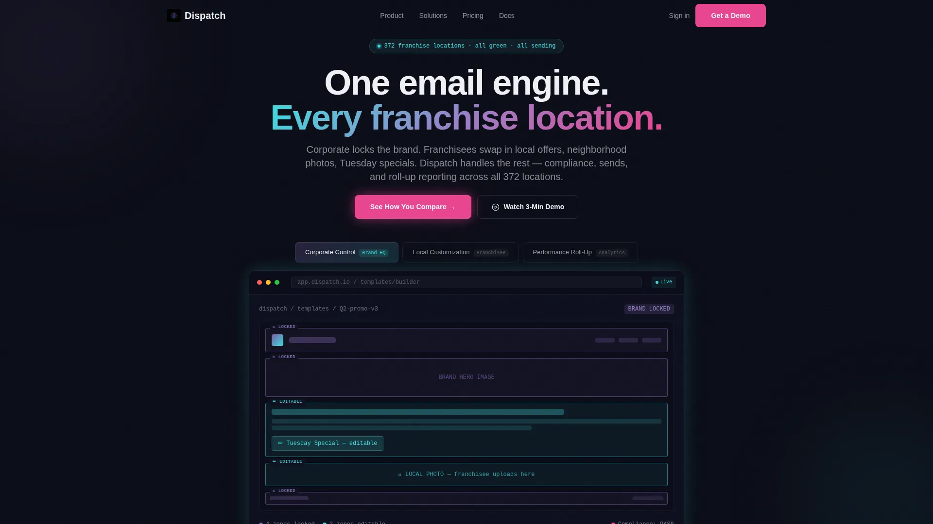 Email Marketing Landing Page Template | Dispatch