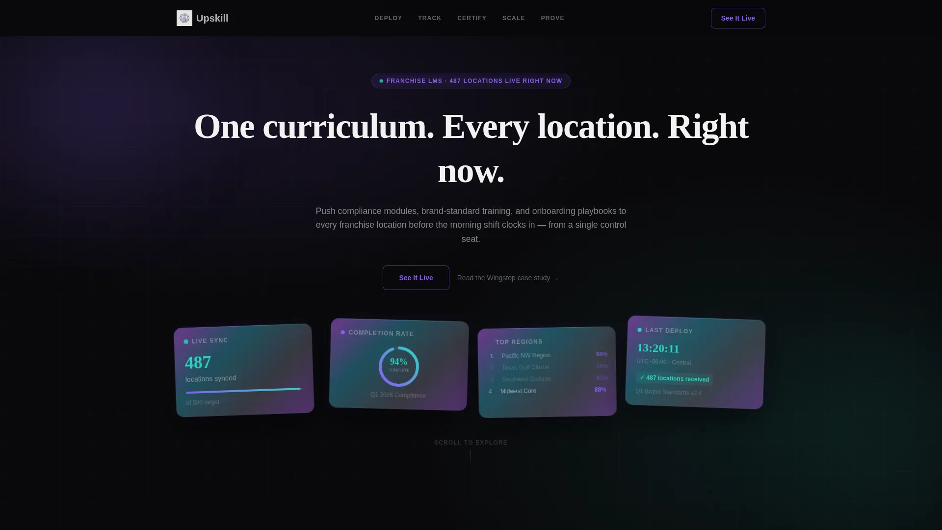 Franchise LMS Landing Page Template