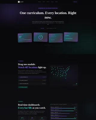 Franchise LMS Landing Page Template