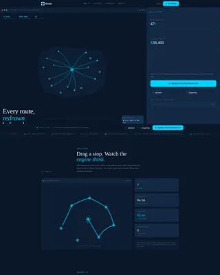 Franchise Route Optimization Landing Page Template