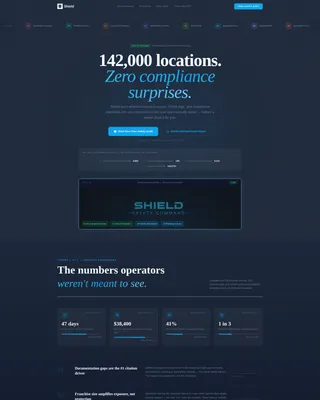 Franchise Safety Management Landing Page Template