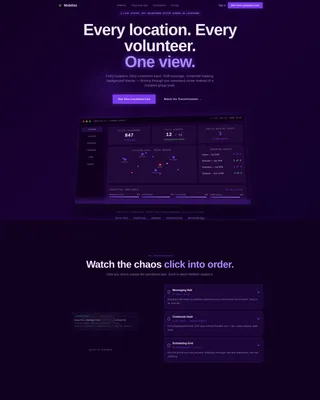 Franchise Volunteer Management Landing Page Template