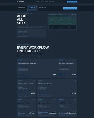 Franchise Workflow Automation Landing Page Template