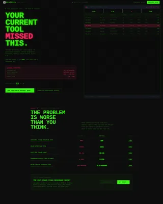 Brutalist Fraud Detection Landing Page Template