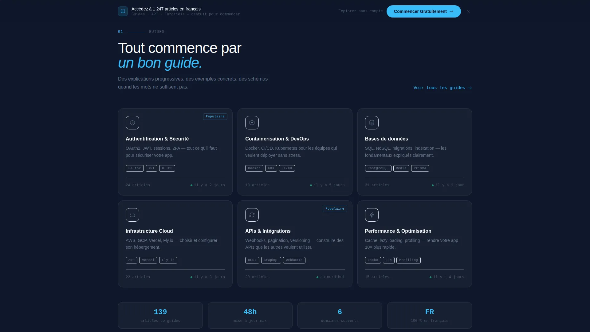 Documentation Portal Landing Page Template