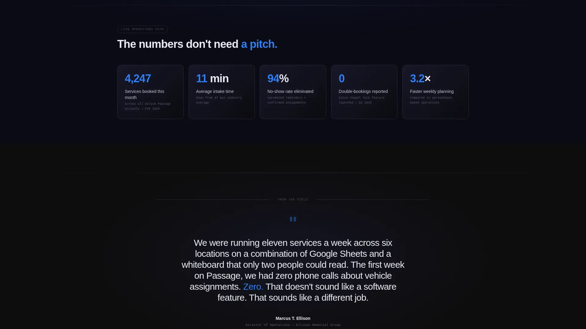 Funeral Booking Comparison Table Landing Page