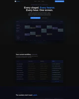 Funeral Booking Comparison Table Landing Page
