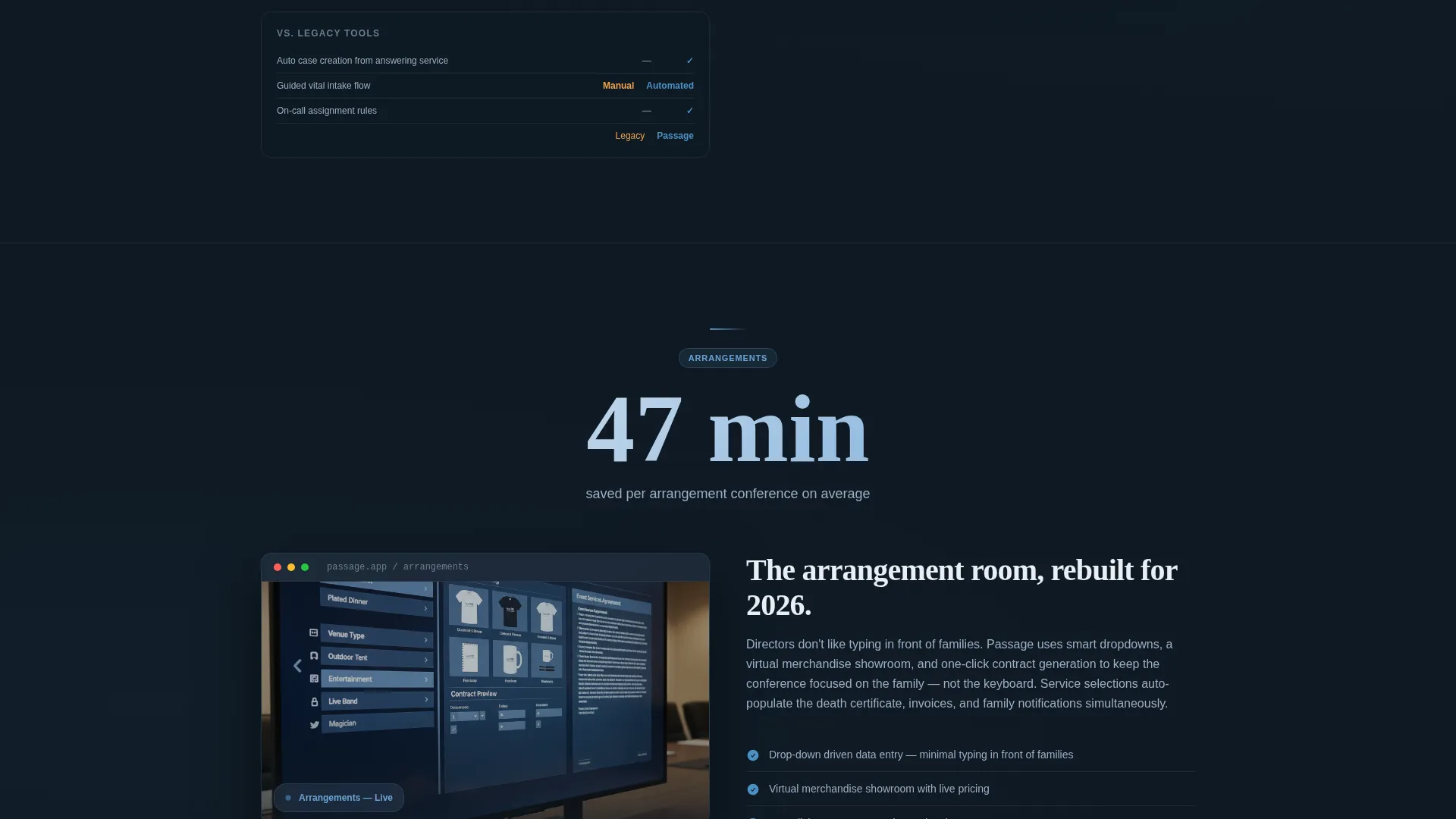 Funeral CRM Landing Page Template