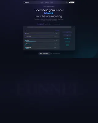 Funnel Analysis Platform Landing Page Template