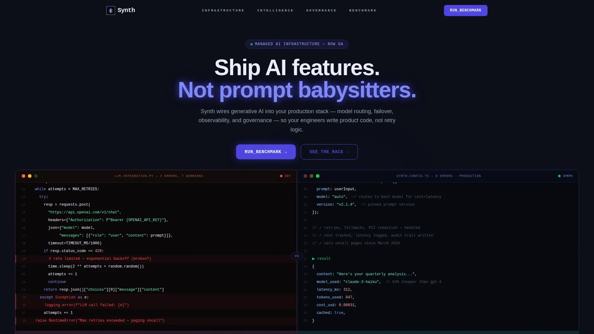 Generative AI Managed Service Landing Page Template