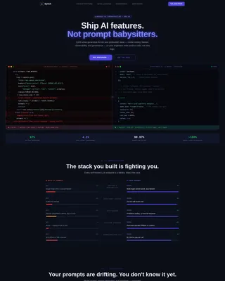 Generative AI Managed Service Landing Page Template