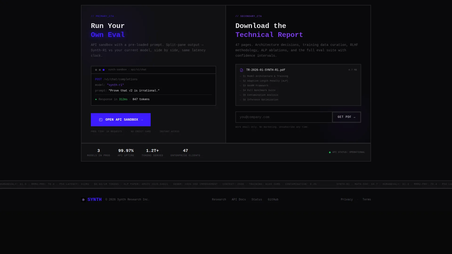 Brutalist AI Research Lab Landing Page Template