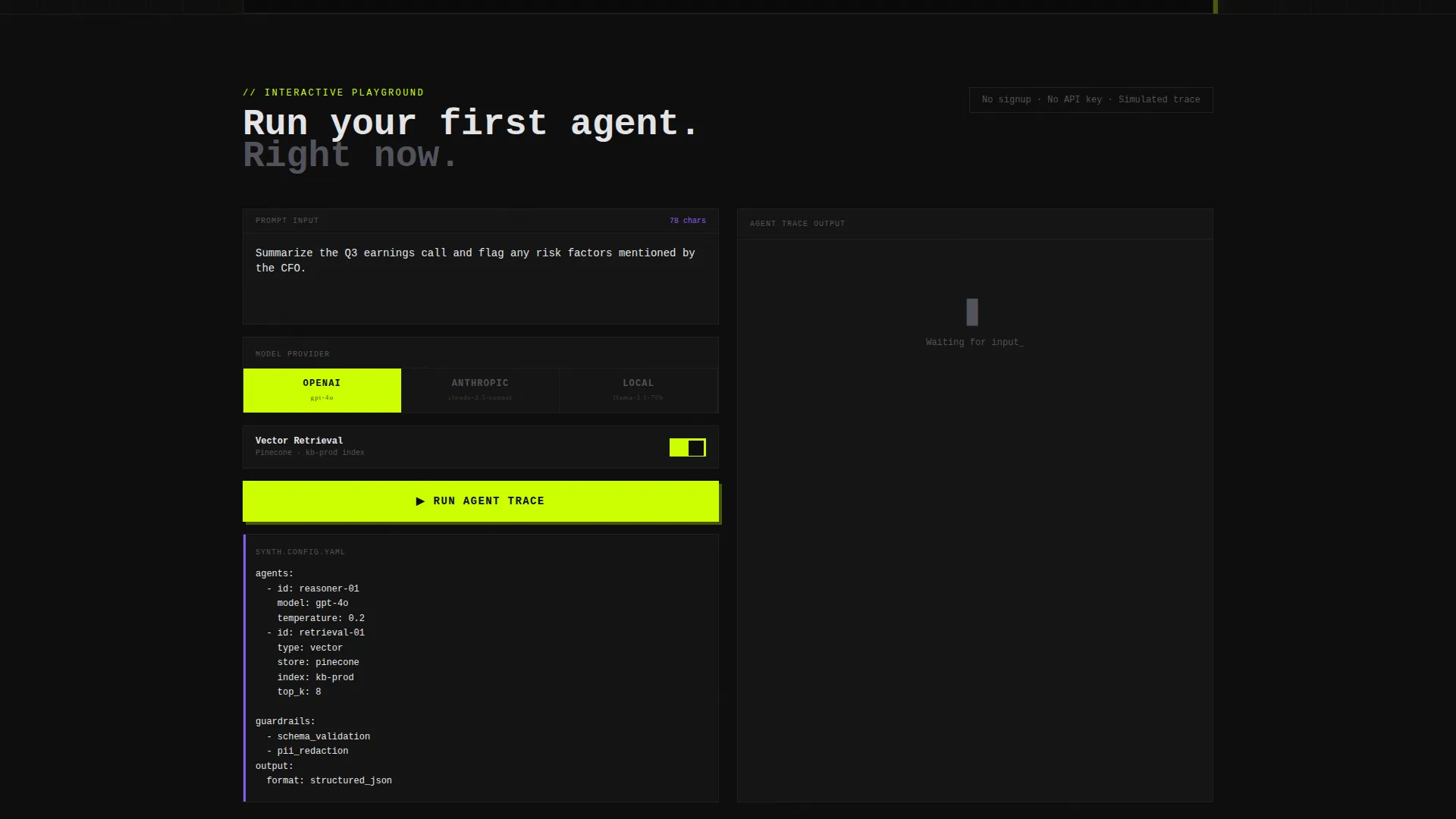 AI Agent Framework Landing Page Template