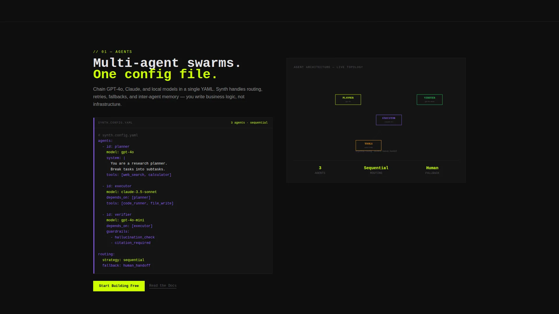 AI Agent Framework Landing Page Template