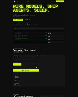 AI Agent Framework Landing Page Template