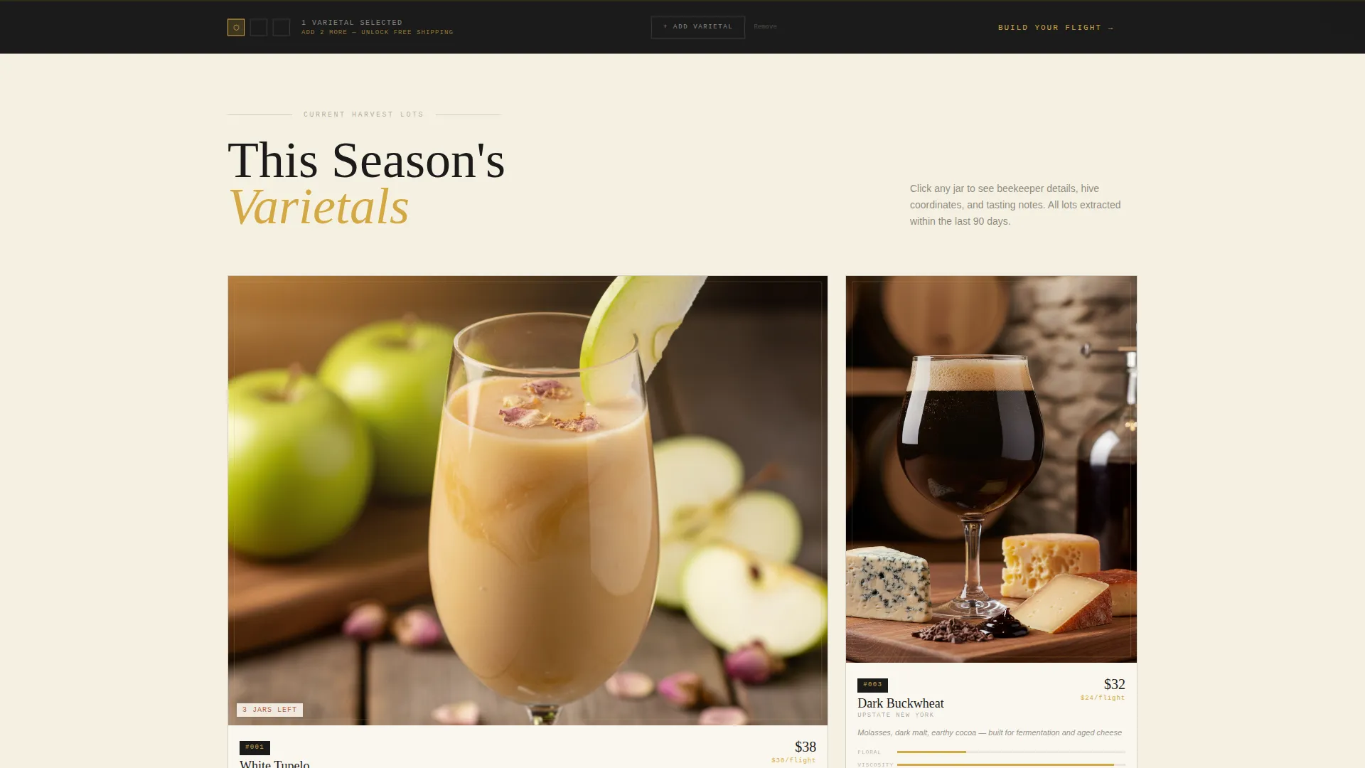 Artisan Honey Landing Page Template for Niche Sellers
