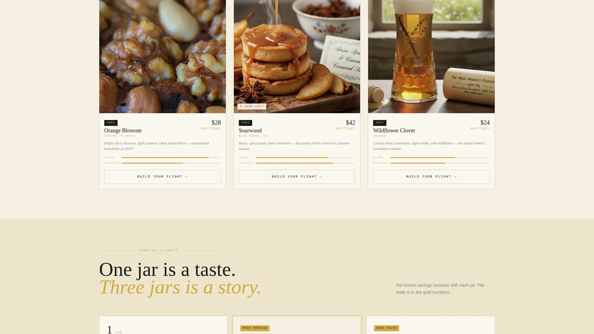 Artisan Honey Landing Page Template for Niche Sellers