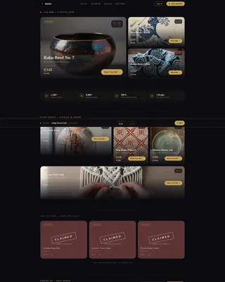 Bento Grid Auction Landing Page Template