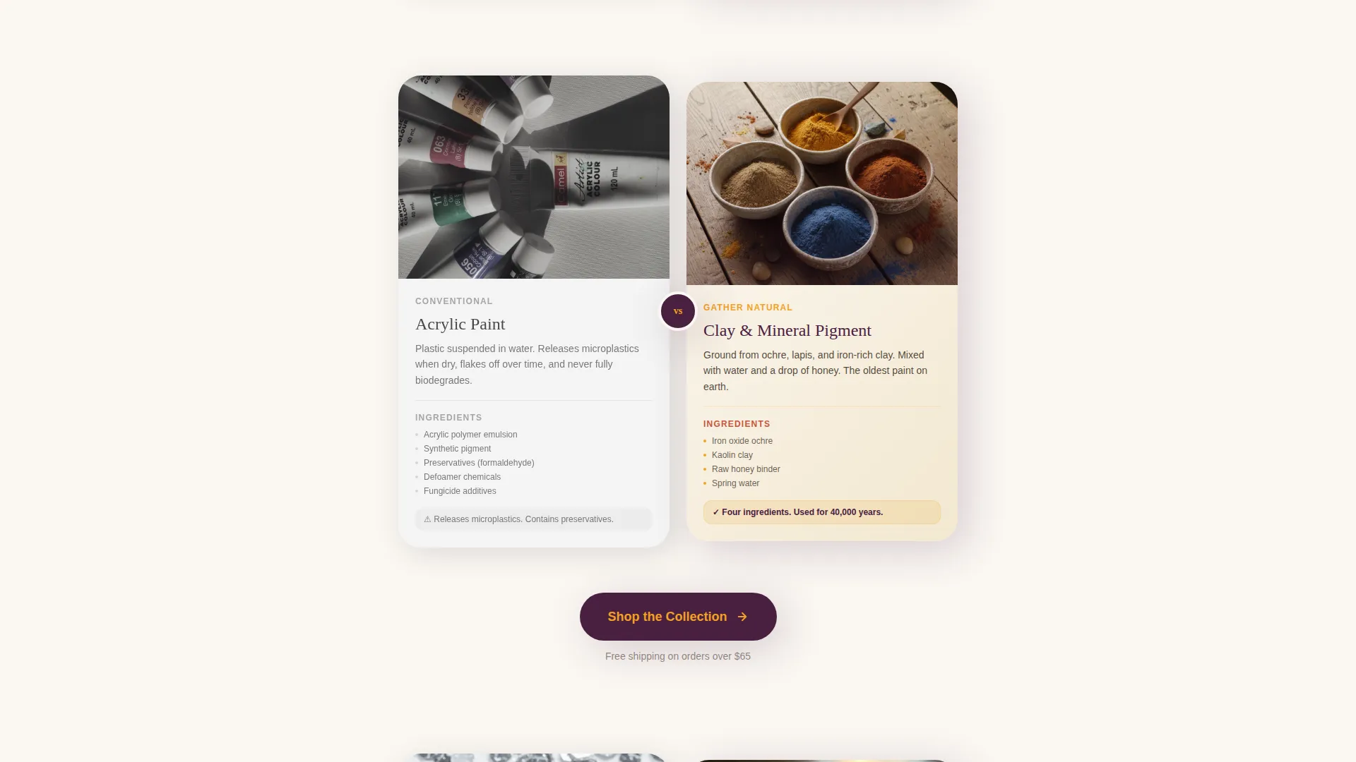 Earthy Crafts Landing Page Template for Natural Art Stores