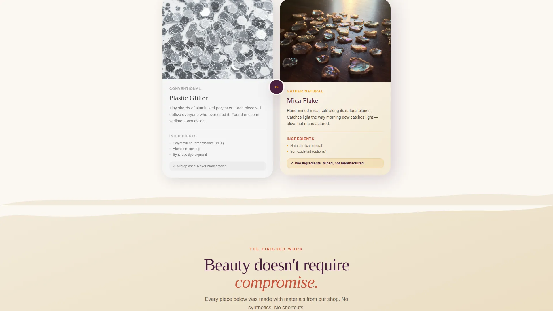 Earthy Crafts Landing Page Template for Natural Art Stores