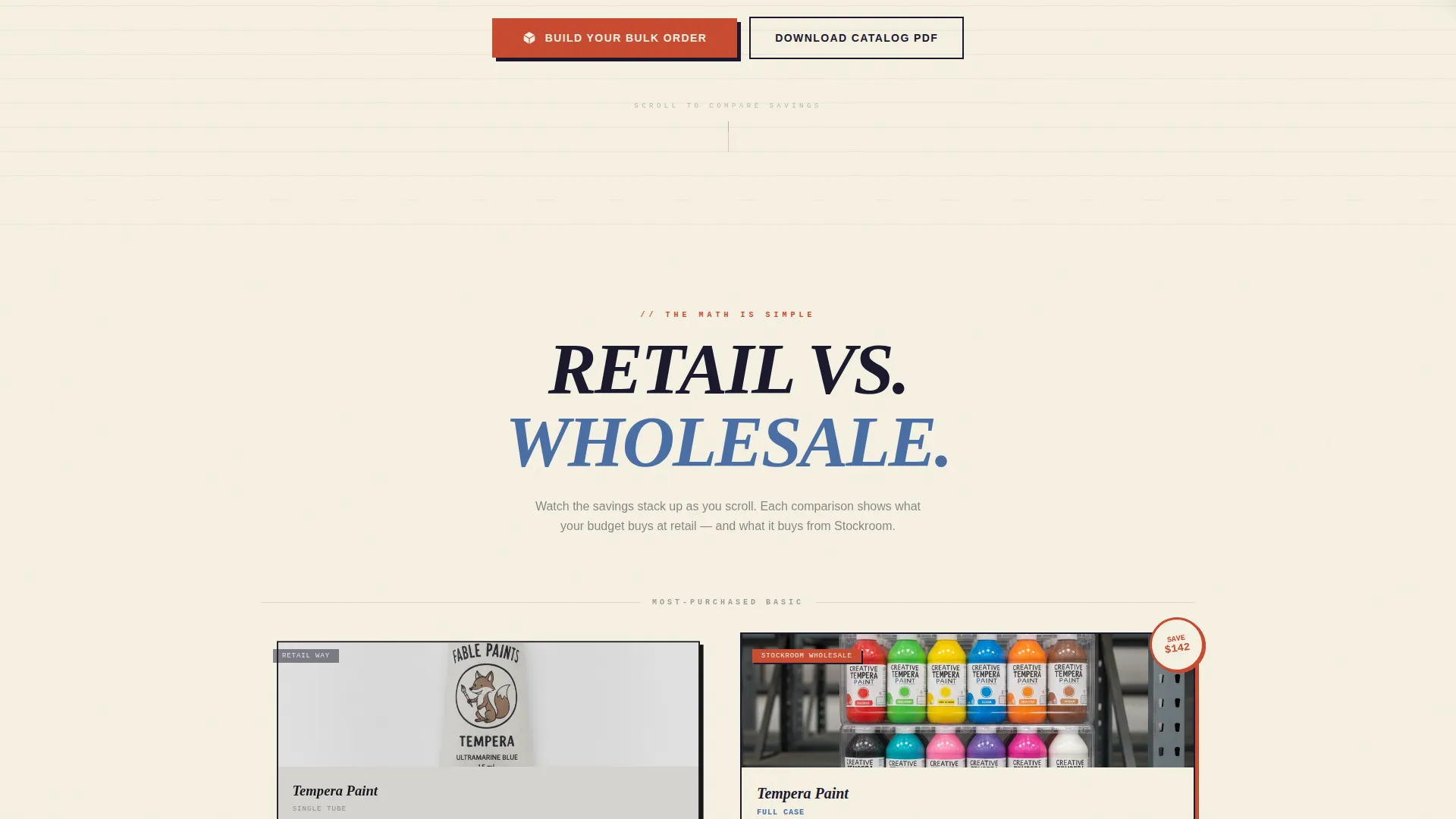 Wholesale Arts and Crafts Landing Page Template
