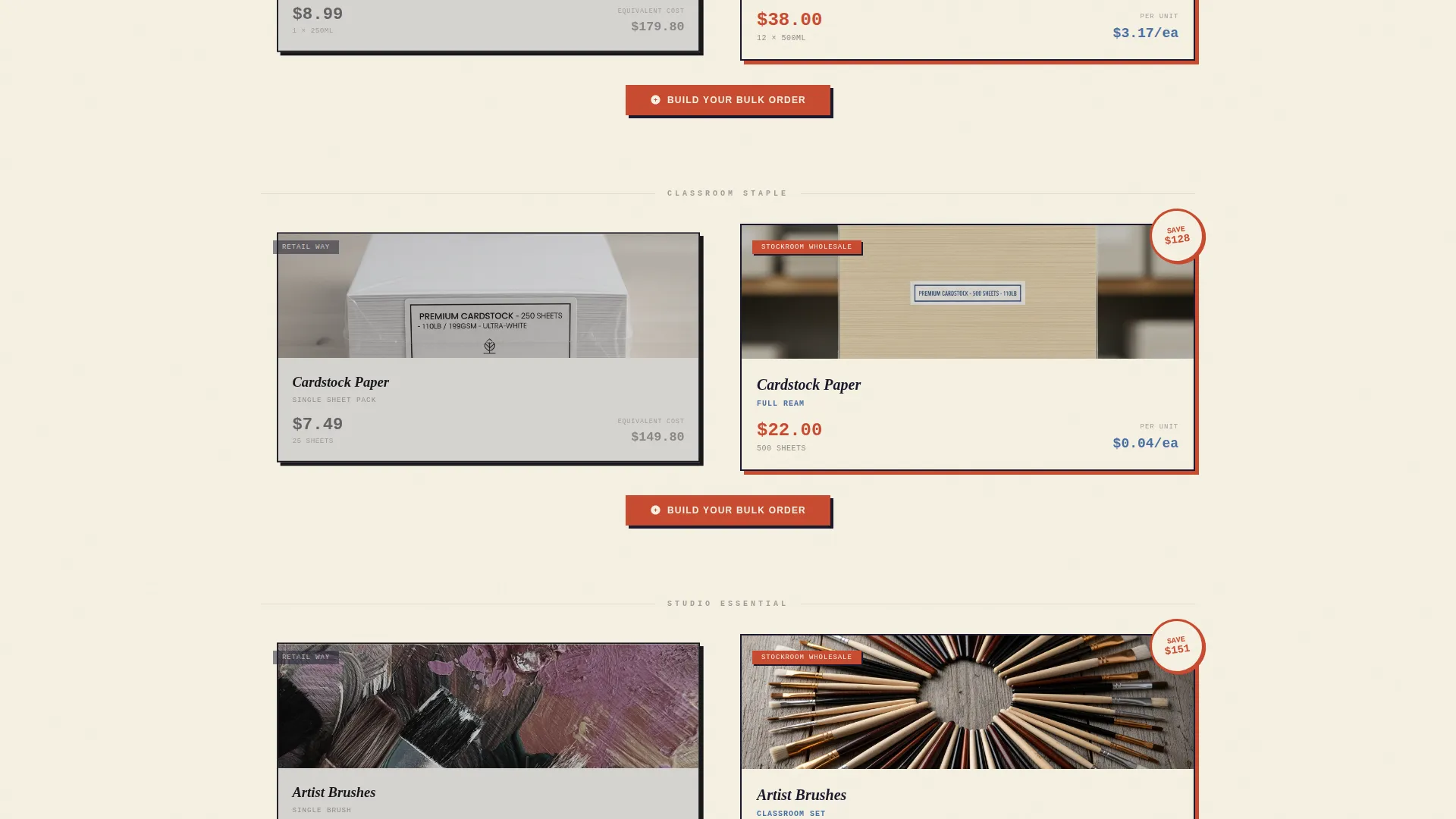 Wholesale Arts and Crafts Landing Page Template