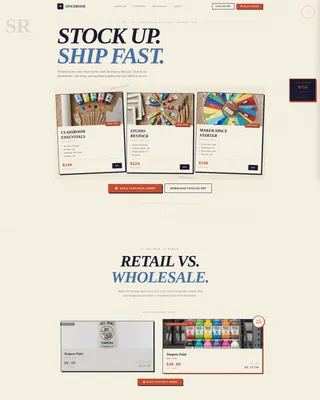 Wholesale Arts and Crafts Landing Page Template