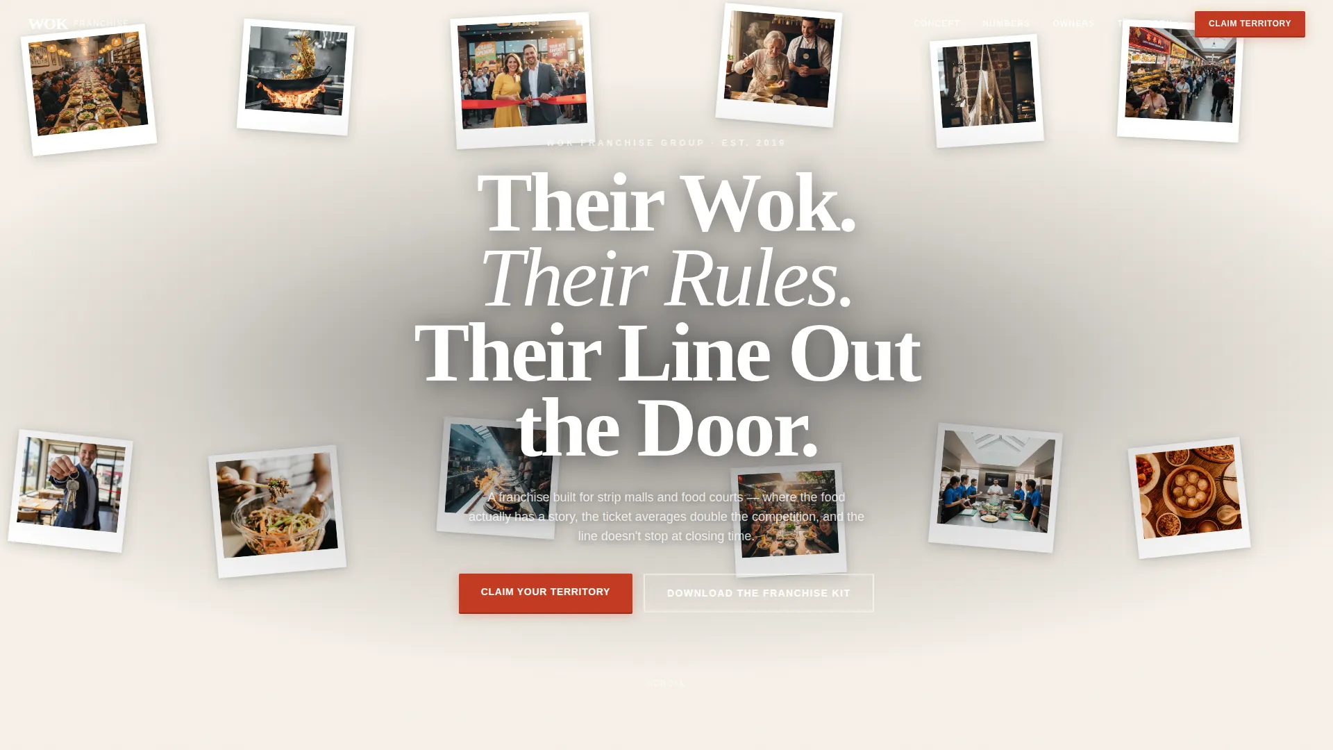 Bold Asian Food Franchise Landing Page Template