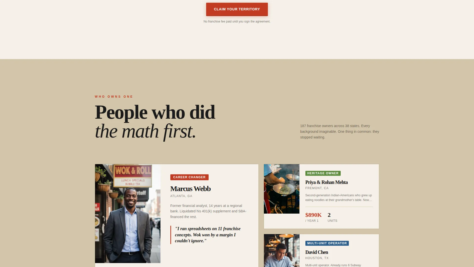 Bold Asian Food Franchise Landing Page Template